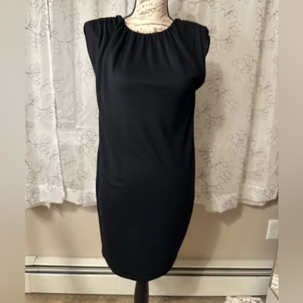 NWT Zara Midi Black Dress with cap Sleeves.  Size S.
